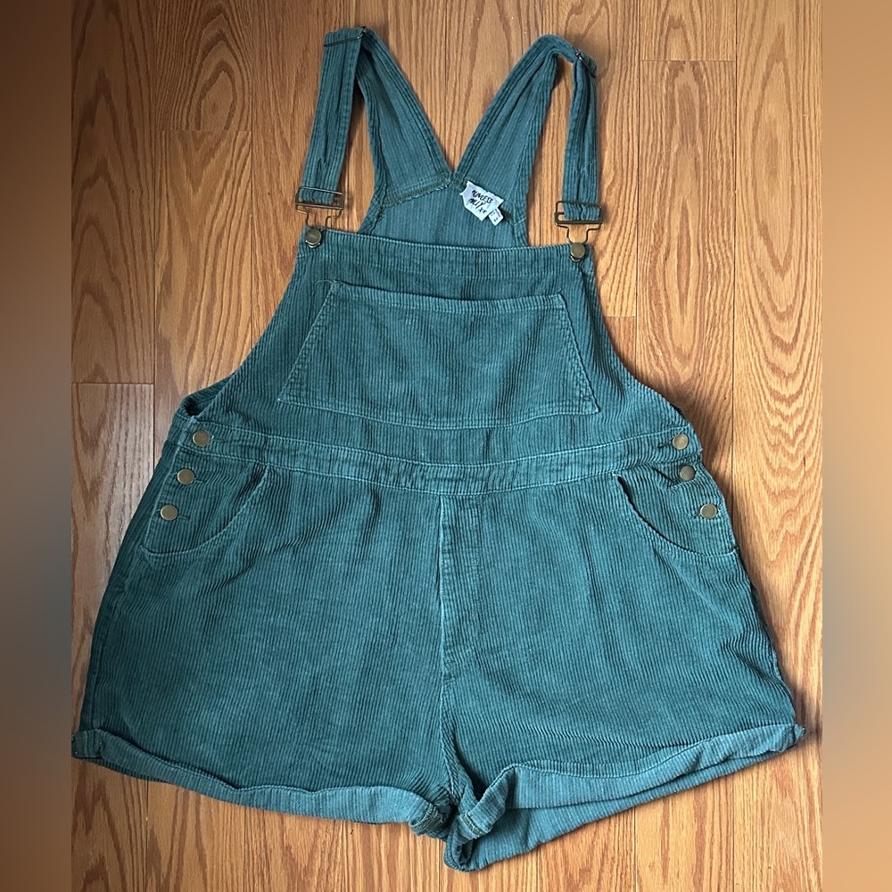 Princess Polly Green Corduroy Overalls US Sz 16
